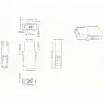 Аксессуар для оптических сетей Hyperline Оптический проходной адаптер LC-LC MM simplex корпус пластиковый бежевый белые колпачки FA-P00Z-LC/LC-N/WH-BG