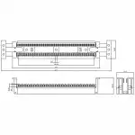 Оптический кросс Hyperline 50-ти парный 110 блок без подставки (без модулей) 110C-50P