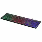 Клавиатура Oklick 550ML черный USB slim Multimedia LED 1061617 (Проводная, USB)