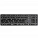 Клавиатура A4Tech Fstyler FX60H (GREY) (WHITE BACKLIT) (Проводная, USB)