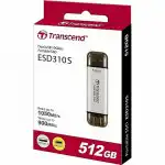 Внешний жесткий диск Transcend ESD310S Silver TS512GESD310S (512 Гб)