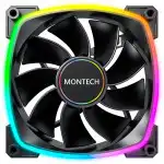 Охлаждение Montech RX140 Reverse ARGB 140х140x25 черный RX140 PWM BLACK (Для системного блока)