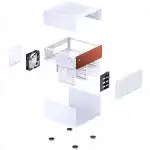 Корпус Jonsbo N4 White (Имиджевые, Micro-Tower)
