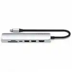 Док-станция Satechi 7-in-1 USB-C Slim Multiport Adapter with Ethernet Silver ST-P7SS