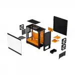 Корпус FRACTAL DESIGN Pop Air RGB Orange TG Clear Tint FD-C-POR1A-05 (Игровые, Midi-Tower)