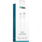 Кабель интерфейсный Ttec Кабель Type C Charge / Data Cable 2.0 White 2DK12B (USB Type A - USB Type C)