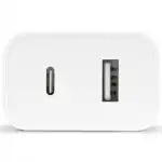 Ttec SmartCharger Duo USB-C+USB-A Travel Charger 2.4A White 2SCS25B (2.4)