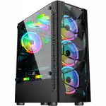 Корпус 1STPLAYER DK D4 Tempered Glass Black D4-BK-4G6 (Игровые, Midi-Tower)