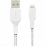 Кабель интерфейсный Belkin BRAIDED white (1m) CAA002BT1MWH (USB Type A - Lightning (8pin))