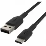 Кабель интерфейсный Belkin BRAIDED black (1m) CAB002BT1MBK (USB Type A - USB Type C)