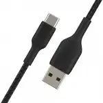 Кабель интерфейсный Belkin BRAIDED black (1m) CAB002BT1MBK (USB Type A - USB Type C)