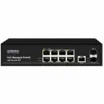 Коммутатор OSNOVO Гигабитный L2 PoE коммутатор на 10 портов SW-80802/L(150W) (1000 Base-TX (1000 мбит/с), 2 SFP порта)