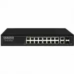 Коммутатор OSNOVO Управляемый L2 PoE SW-8182/L(300W) (1000 Base-TX (1000 мбит/с), 2 SFP порта)