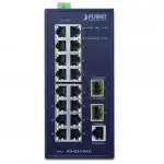 Коммутатор Planet IP30 Industrial L2/L4 IGS-4215-16T2S (1000 Base-TX (1000 мбит/с), 2 SFP порта)