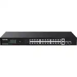Коммутатор TENDA TEG1128P-24-250W (1000 Base-T (1000 мбит/с), 2 SFP порта)
