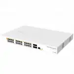 Коммутатор Mikrotik CRS328-24P-4S+RM (1000 Base-TX (1000 мбит/с), 4 SFP порта)