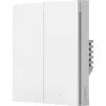 Aqara Выключатель настенный двухклавишный Smart Wall Switch H1 Zigbee 3.0 White AK074EUW01/WS-EUK04
