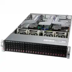 Сервер Supermicro SYS-220U-TNR SYS-220U-TNR_ (2U Rack, Xeon Silver 4310, 2100 МГц, 12, 18, 16 x 32 ГБ, SFF 2.5", 24, 1x 3.84 ТБ)