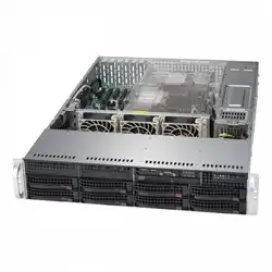Сервер Supermicro CSE-825TQC-R802LPB - 825TQC9124 (2U Rack, EPYC 9124, 3000 МГц, 16, 64, 2 x 32 ГБ, SFF + LFF  2.5" + 3.5", 10, 2x 960  ГБ)