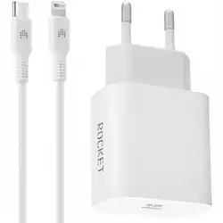 ROCKET 20W USB-C + cabel Lightning Rocket Space Combo White RWCC504WH20CL-C (20)