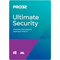 Антивирус Pro32 Ultimate Security подписка на 1 год на 3 устройства box PRO32-PUS-NS(BOX)-1-3 KZ (Первичная лицензия)