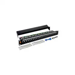 Патч-панель LANMASTER LAN-PPL24S5E (24 порта, STP, Cat. 5e)