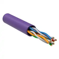 Кабель витая пара ITK U/UTP кат.5E 4х2х24AWG solid LSZH нг(А)-HF фиолетовый (305м) LC1-C5E04-126