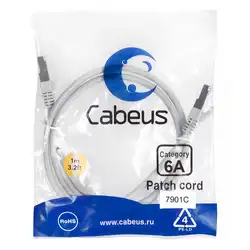 Патч-корд Cabeus PC-SSTP-RJ45-Cat.6a-1m-LSZH