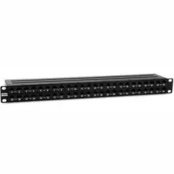 Патч-панель Hyperline PPHD-19-48-8P8C-C6A-110D (48 портов, Flat, Cat. 6a)