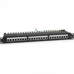 Патч-панель Hyperline WR-PL-24-C5E-SH-D (24 порта, FTP, Cat. 5e)