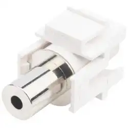 Модуль Hyperline Модуль формата Keystone Jack с проходным адаптером TRS 3.5 мм KJ1-TRS-D3.5-WH