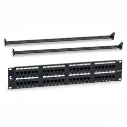 Патч-панель Cabeus PL-48-Cat.5e-Dual IDC Патч-панель 19" (2U) (48 портов, Cat. 5e)