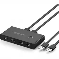 Аксессуар для ПК и Ноутбука UGREEN US216 2 In 4 Out USB 2.0 Sharing 30767 (Разветвитель)