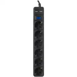 Распределитель питания SVC 6 розеток 5м чёрный ZC6S-50M-USB