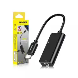 Кабель интерфейсный AWEI CL-121 (MINI JACK 3.5 (input) - Lightning (8pin))