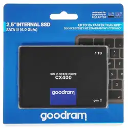 Внутренний жесткий диск GoodRam CX400 gen.2 SSDPR-CX400-01T-G2 (SSD (твердотельные), 1 ТБ, 2.5 дюйма, SATA)