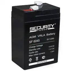Сменные аккумуляторы АКБ для ИБП Security Force SF 6045 (6 В)