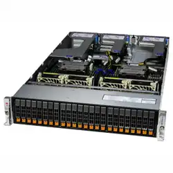 Сервер Supermicro SuperServer AS-2125HS-TNR AS-2125HS-TNR/9124 (2U Rack, EPYC 9124, 3000 МГц, 16, 64, 4 x 64 ГБ, SFF 2.5", 24, 2x 960  ГБ)