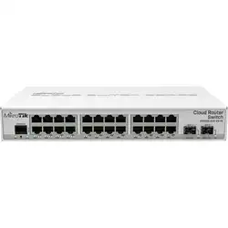Коммутатор Mikrotik CRS326-24G-2S+IN (1000 Base-TX (1000 мбит/с), 2 SFP порта)