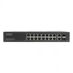 Коммутатор OSNOVO SW-71802 SW-71802/L (1000 Base-T (1000 мбит/с), 2 SFP порта)