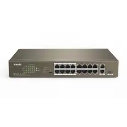 Коммутатор TENDA F1118P F1118P-16-150W (100 Base-T (100 мбит/с), 1 SFP порт)