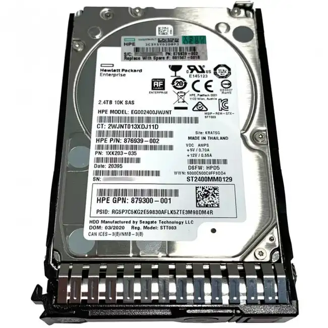 Серверный жесткий диск HPE 2.4TB 10K 12G SAS 2.5' 881457-B21 (2,5 SFF, 2.4 ТБ, SAS)