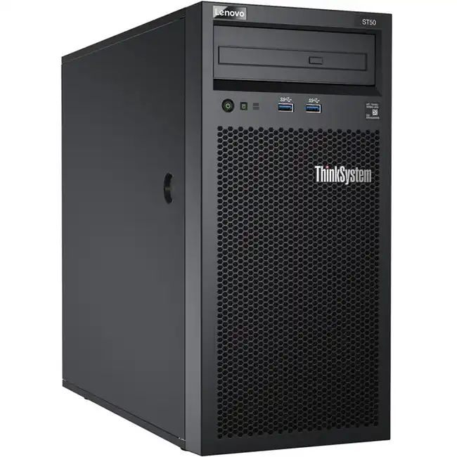 Сервер Lenovo ThinkSystem ST50 Tower 7Y48S04B00. (Tower, Core i3-8100, 3600 МГц, 4, 6, 4 x 16 ГБ, LFF 3.5", 4, 2x 1 ТБ)