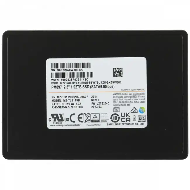 Серверный жесткий диск Samsung PM897 MZ7L31T9HBNA-00A07 (2,5 SFF, 1.92 ТБ, SATA)