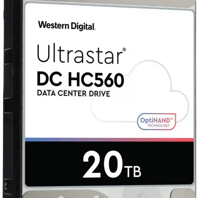 Серверный жесткий диск Western Digital 20Tb SATA-III Ultrastar HC560 0F38765 (3,5 LFF, 20 ТБ, SATA)