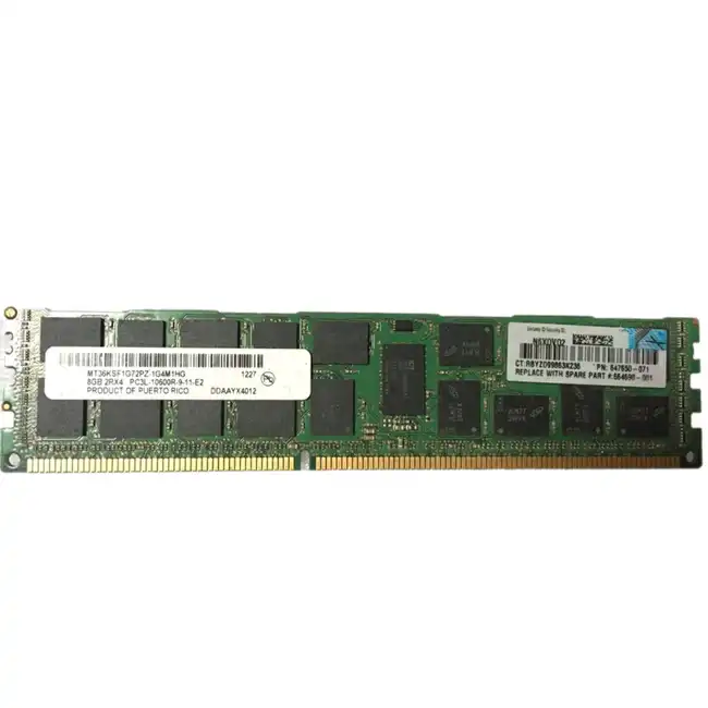Серверная оперативная память ОЗУ HPE 8GB (1x8GB) Dual Rank x4 PC3L-10600R (DDR3-1333) Registered CAS-9 LV Smart Memory Kit 647897-B21 (8 ГБ, DDR3)
