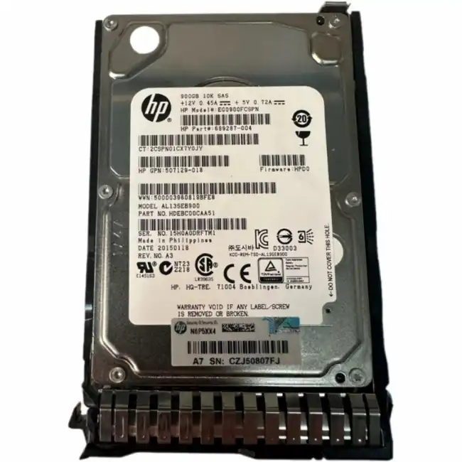 Серверный жесткий диск HPE 900GB 6G SAS 10K rpm SFF (2.5-inch) SC Enterprise 652589-B21 (2,5 SFF, 900 ГБ, SAS)