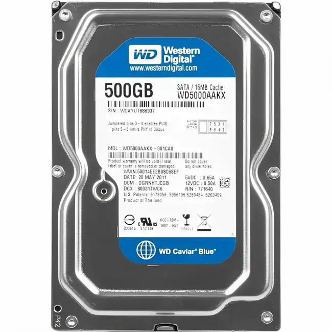 Внутренний жесткий диск Western Digital WD5000AAKX WD5000AAKX Pull (HDD (классические), 500 ГБ, 3.5 дюйма, SATA)
