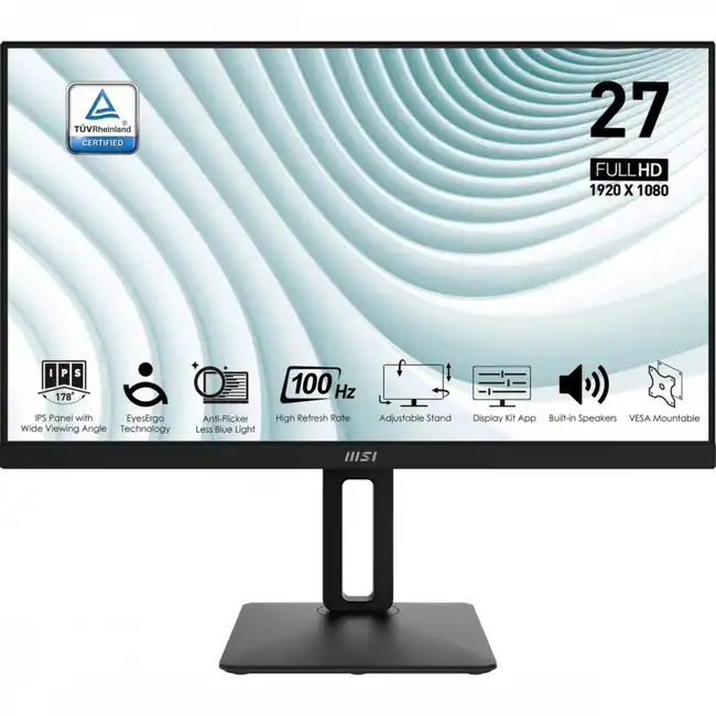 Монитор MSI Pro MP271AP 9S6-3PA29T-086 (27 ", IPS, FHD 1920x1080 (16:9), 100 Гц)