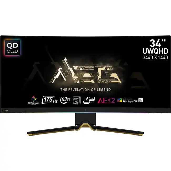 Монитор MSI MEG 342C QD 9S6-3DC44T-009 (34 ", OLED, WQHD 3440x1440 (21:9), 175 Гц)